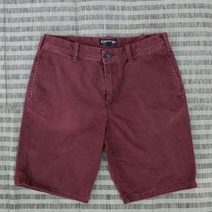 EXPRESS burgundy chino shorts
